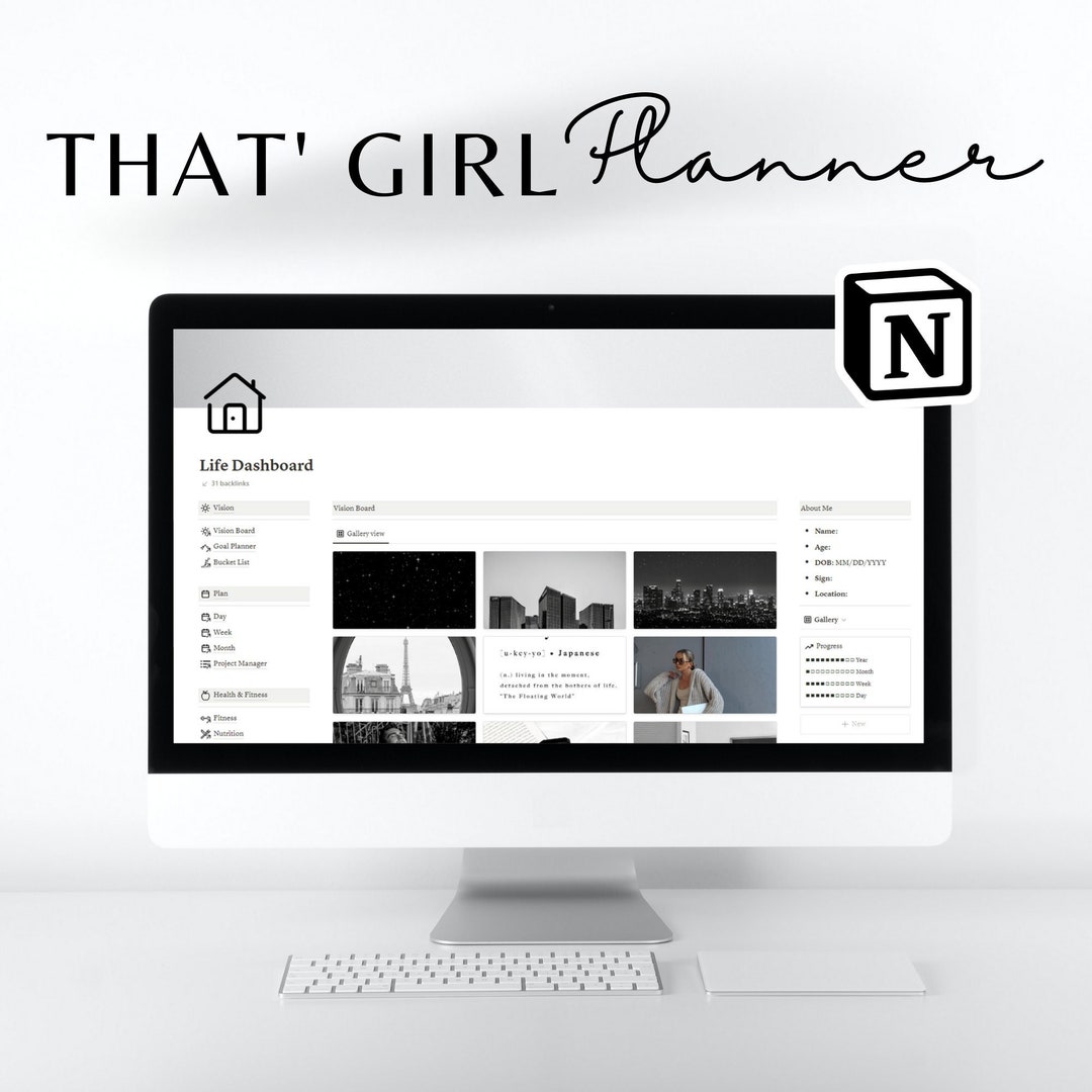Personal Planner Notion Template Minimal All in One Notion Template ...