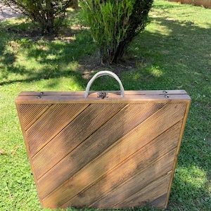 Mesa de picnic de madera, mesa boho plegable, mesa de picnic, mesa plegable, picnic boho, mesa de madera natural, mesa portátil, mesa de picnic boho