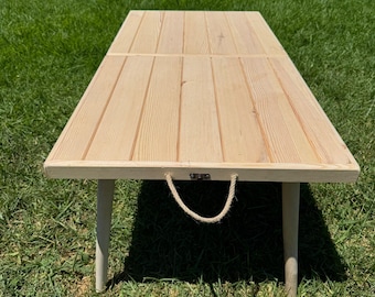 Wooden picnic Low Sitting Table, Handmade Folding Wooden Table, Camping Table, Picnic Table, Portable Table, Boho Table, Patio Table, Table