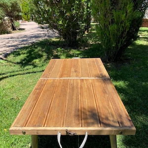 Foldable boho table , Picnic table , Folding table, Boho picnic ,Wood table, Portable table, Boho picnic table, handmade table, natural