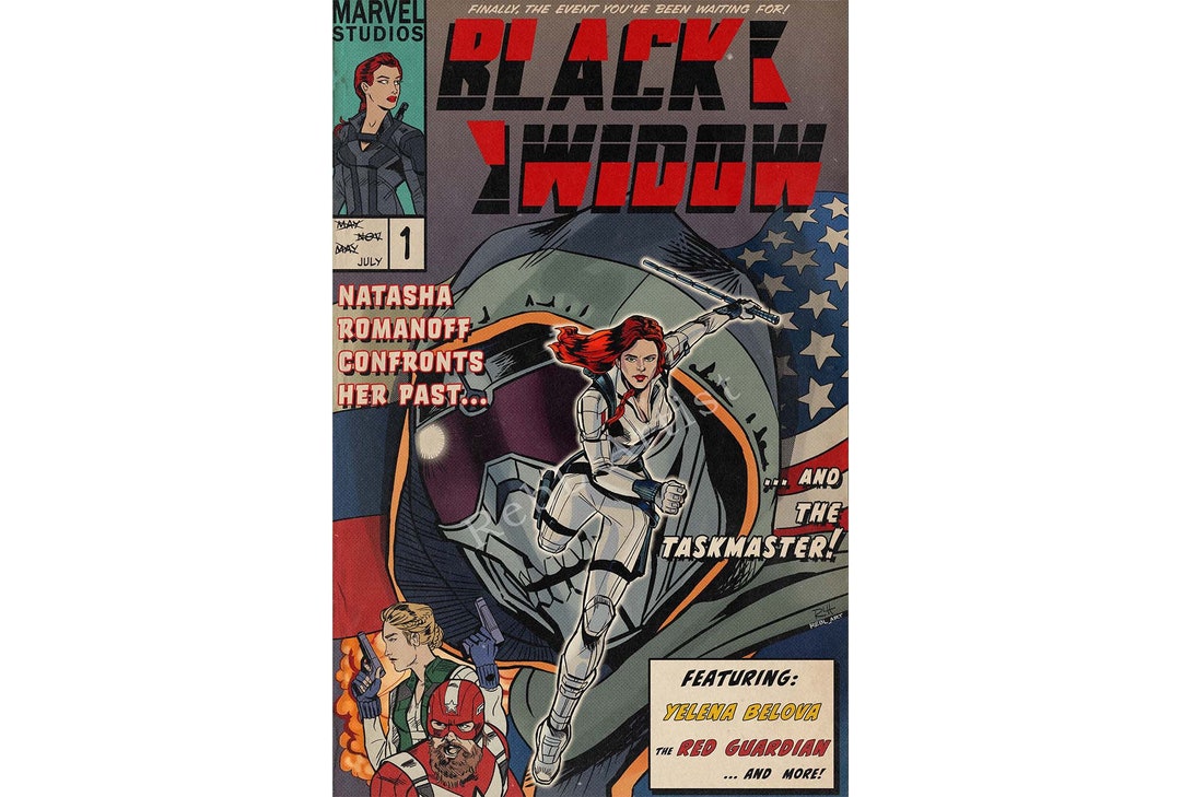 Black Widow | Comic Book Print - Etsy