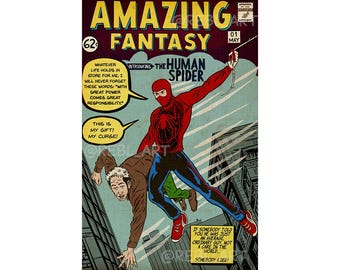 Human Spider | Amazing Fantasy | Comic Book Print