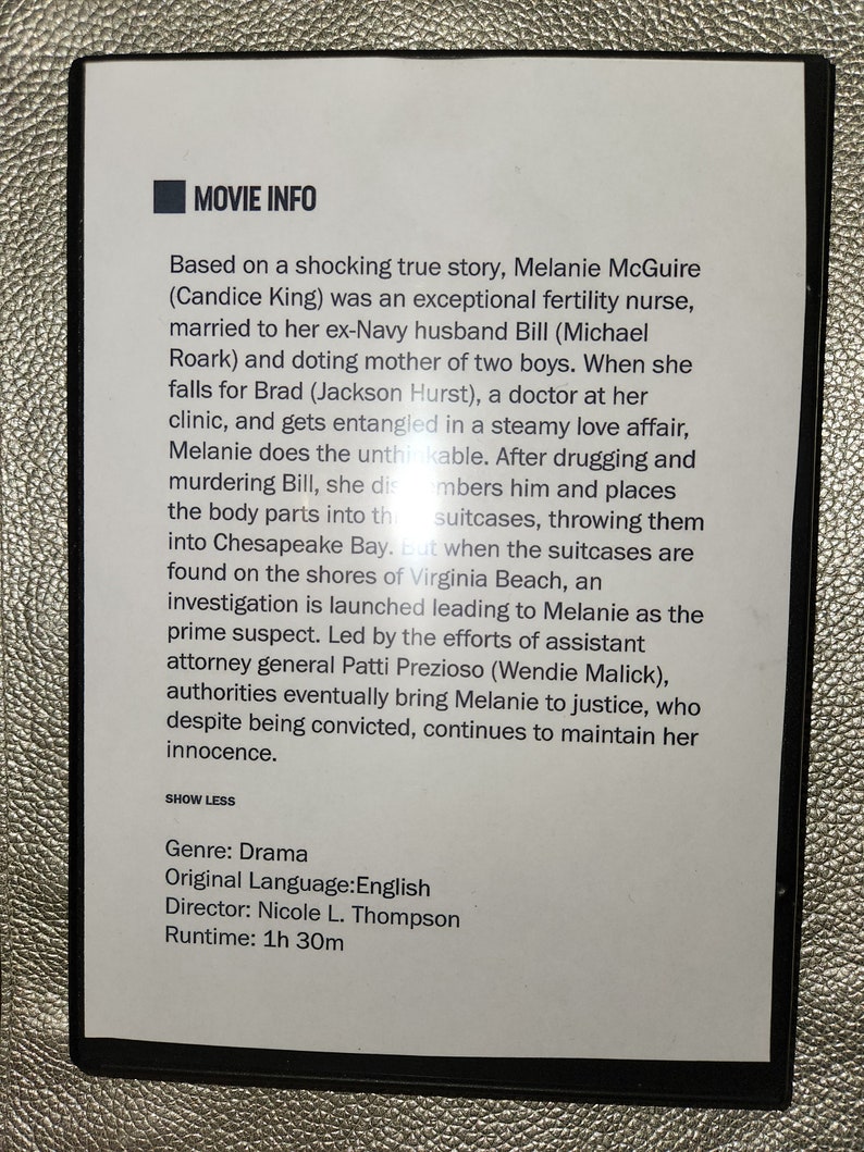 Suitcase Killer the Melanie Mcguire Story dvd 2022 Etsy