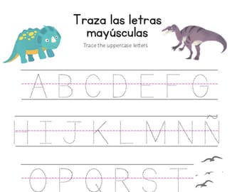 Spanish Dual Language Immersion Uppercase and Lowercase Alphabet Handwriting Worksheets