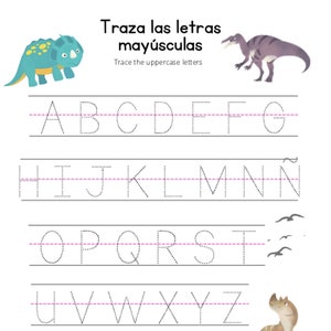 Spanish Dual Language Immersion Uppercase and Lowercase Alphabet Handwriting Worksheets