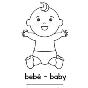 Teacher-Created Spanish/English Dual Language Immersion and Bilingual Education Cognate Words Coloring and Tracing Vocabulary Worksheets