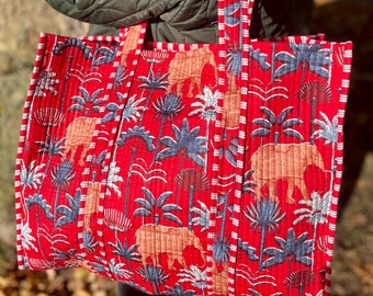 Tiger Print Oversized Tote Bag