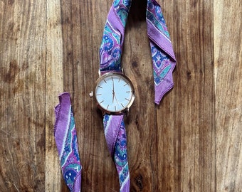 Vintage Silk Handkerchief Ribbon Watch