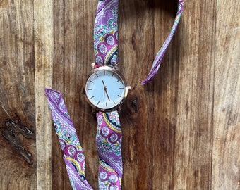 Vintage Silk Handkerchief Ribbon Watch