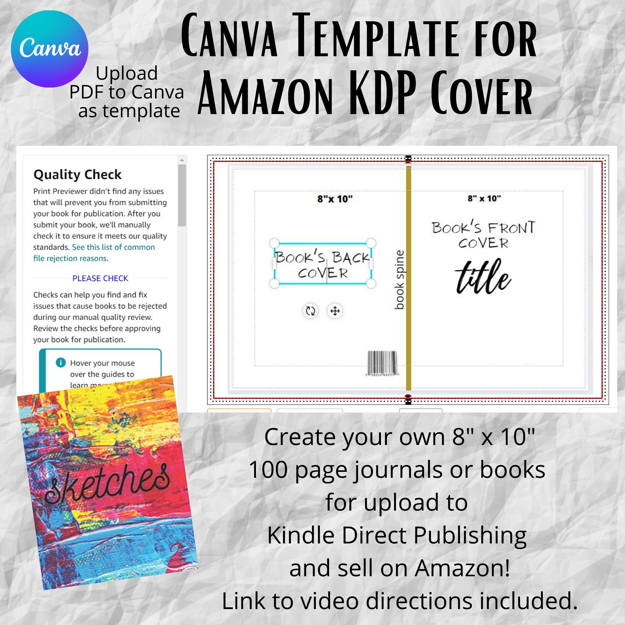 Book front cover template