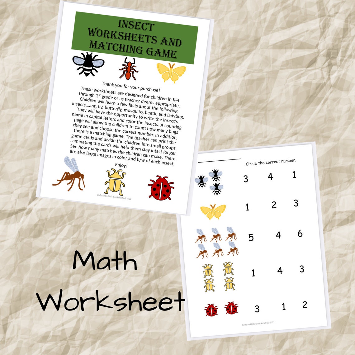 Homework Science Insects Insects - Science Worksheets for Kids: Color Pages, Counting, Room ...