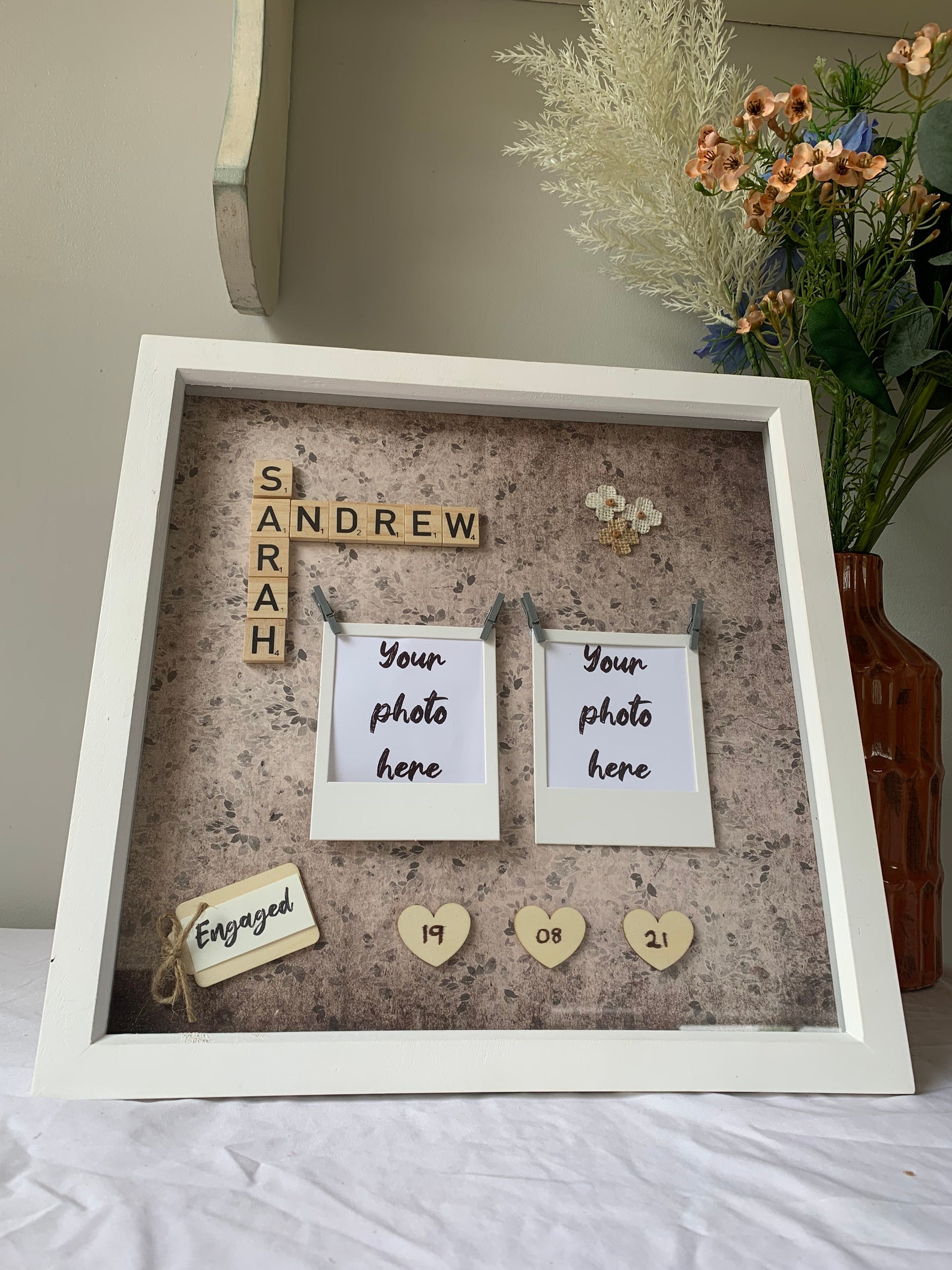 Engagement Gift Engagement Photo Box Frame Engagement Etsy UK