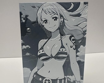 Nami 3D Printed Wall Art Anime Pirate Decor One Piece Inspired Home Decor 6.5x4