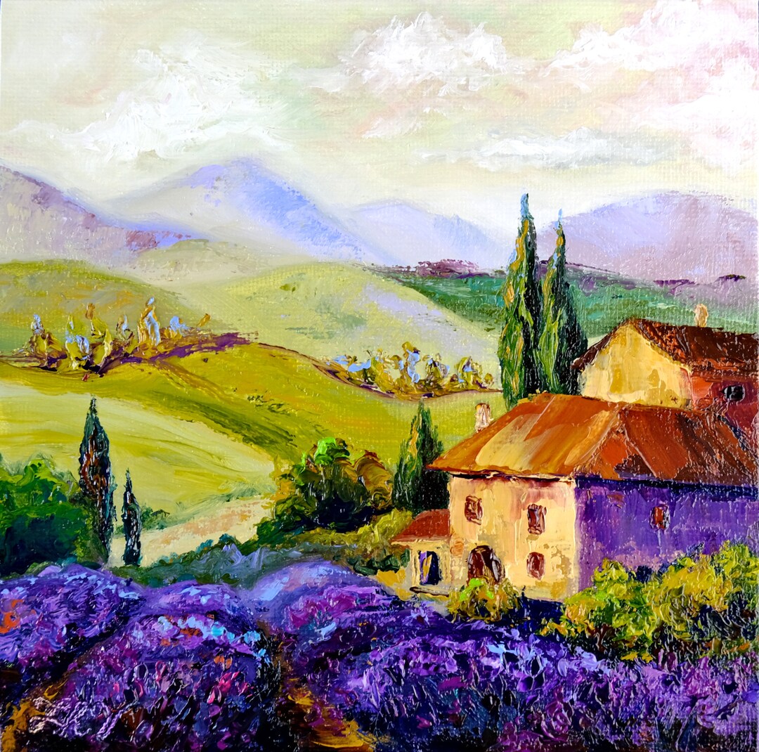 Tuscany Painting Original Art Italian Farm Rural Art Oil Impasto ...