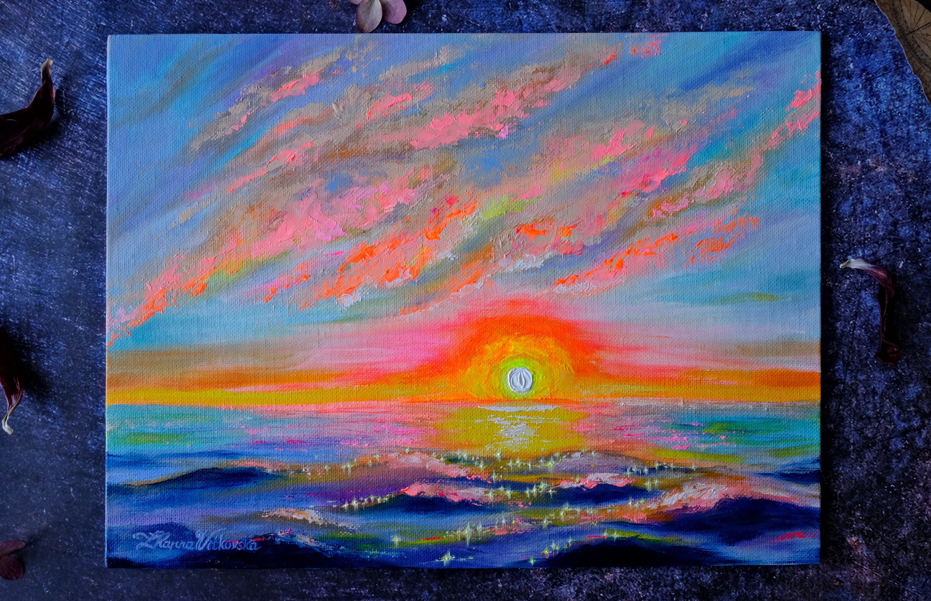 癒しの水彩画786 sunset 癒しの水彩画786 sunset 見下ろす