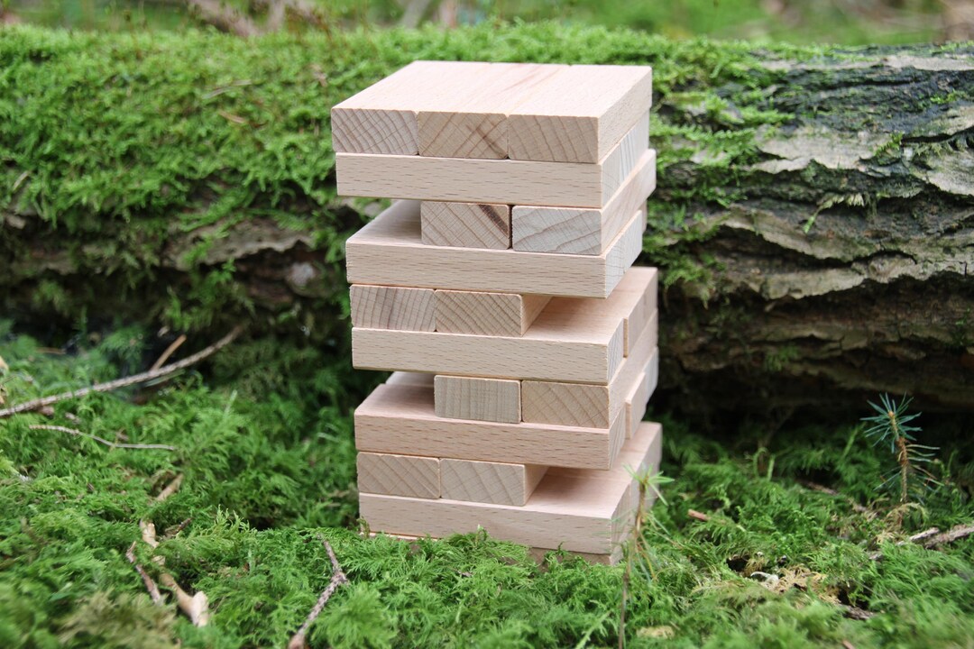 400 Natural Wooden Building Blocks 100% HANDMADE on Lake Constance + 1x ...