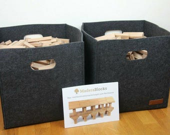 1000 bloques de construcción de madera natural, 100 % hechos a mano en el lago de Constanza + 1 plantación de árboles, para niños a partir de 3 años, en 3 formas, bloques de construcción sin tratar.