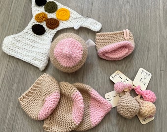 Gold Breastfeeding/ nursing/ lactation demonstration kit with nappy. IBCLC Tools.