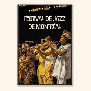 Montreal Poster, Jazz Festival Kunstdruck, Vintage Montreal Plakat Montreal Print, Retro Wand Kunst, Geschenk für Ihn, für Sie