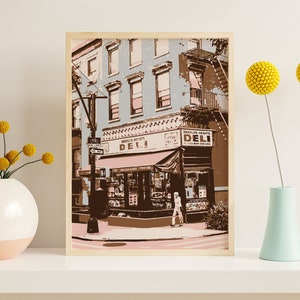 Wydruk z Nowego Jorku, sztuka ścienna z Brooklynu, plakat w stylu vintage, plakat z Nowego Jorku, sztuka ścienna retro, wydruk z Brooklyn Heights, prezent dla miłośnika Nowego Jorku