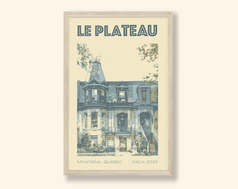 Plateau Mont-Royal-print: portret huis Montreal, stedelijke muurkunst