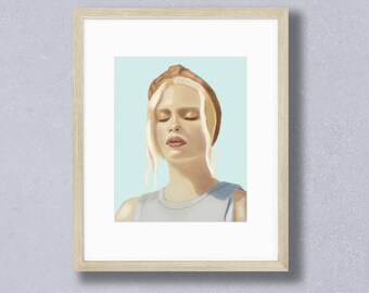 Printable Wall Art, Digital Download, Wall Decor, 8x10 print, Portrait Painting, Wall Art, Home Decor, Gift for her, Instant Download