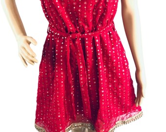 Flower Fairy Dress cinturato con tasche