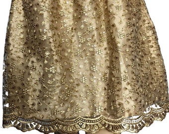Minigonna lakshmi dorata con tasche