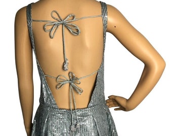 Moonlight Saree Abito sexy senza schienale con tasche