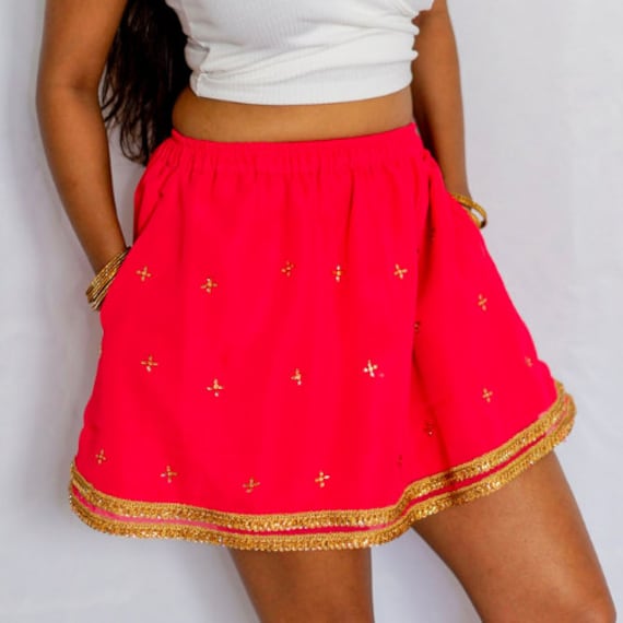 【Anyone more】Leash Button Golden Mini Skirt PLT Label Green Belt Detail Wrap Mini Skirt | Bottoms