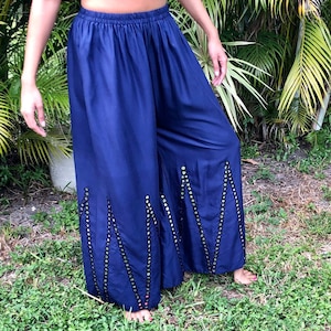 Indian Wide Leg Palazzo Pants with sequin studs