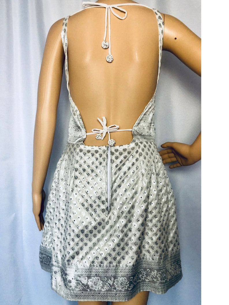 Sultana Silver Saree Dress with pockets image 1
