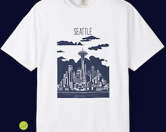 Seattle Skyline T-shirt | Space Needle Cityscape Graphic Tee