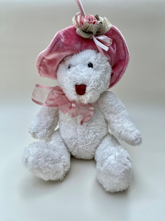 Dan Dee Collectors Choice White Jointed Teddy Bear DanDee | Etsy