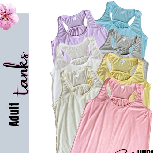 100 Polyester Sublimation Blanks Racer Back Tank Tops Etsy