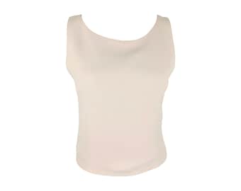Blusa sin mangas básica minimalista estilo preppy de MOSCHINO, color rosa pastel, estilo vintage de los años 2000 / Talla M