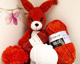 DIY Crochet Kit Crochet Set - Squirrel