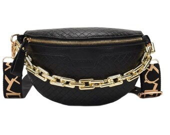 gold chain fanny pack