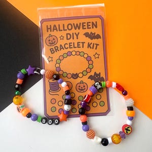 Halloween DIY Bracelet Kit | Custom Name Bracelet | Friendship Bracelet | Holiday Bracelet | Beaded Bracelet | DIY Bracelet Kit