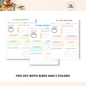 Daily Reflection Printable for Children Activity Self Discovery Kids ...