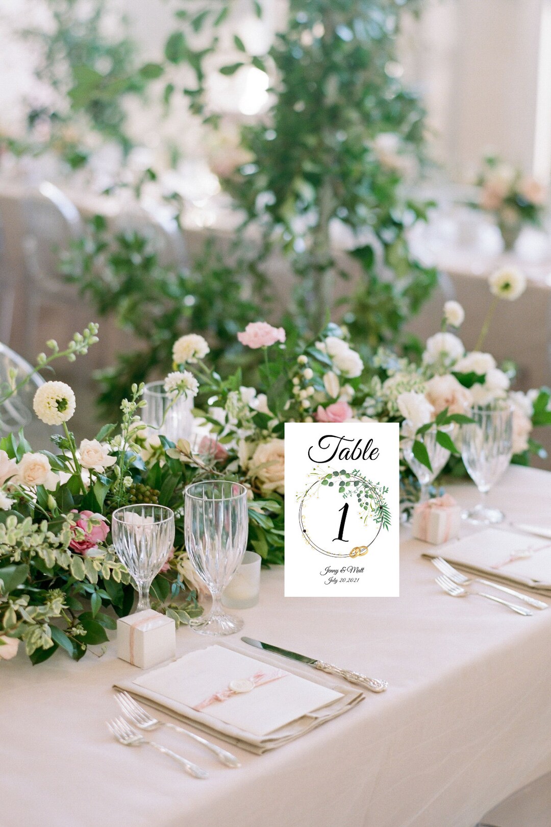 EDITABLE Wedding Table Numbers Template(4x6), Printable Table Numbers ...