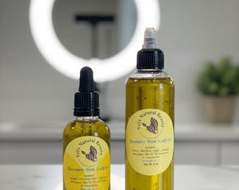 Organic Rosemary Mint Scalp Oil: Natural Hair Growth Blend