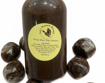 Champú de jabón negro africano: aceite ayurvédico que suaviza el cabello.