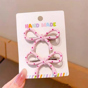 Adorable Bow Hair Clip | Cute Hair Accessory  | Playful Hair Clip for Women and Girls | 2 pieces