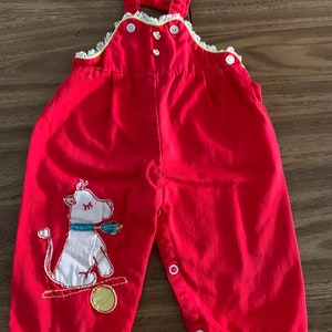 Sweet Vintage Overalls with Cow Appliqué