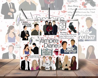 Vampire Diaries Inspired 20oz Stainless Steel Tumbler
