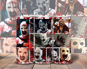 Terrifier Inspired 20oz Stainless Steel Tumbler