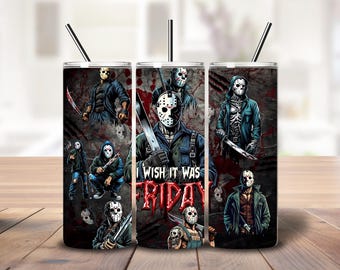 Micheal Myers. Friday the 13th Inspired 20oz Stainless Steel Tumbler