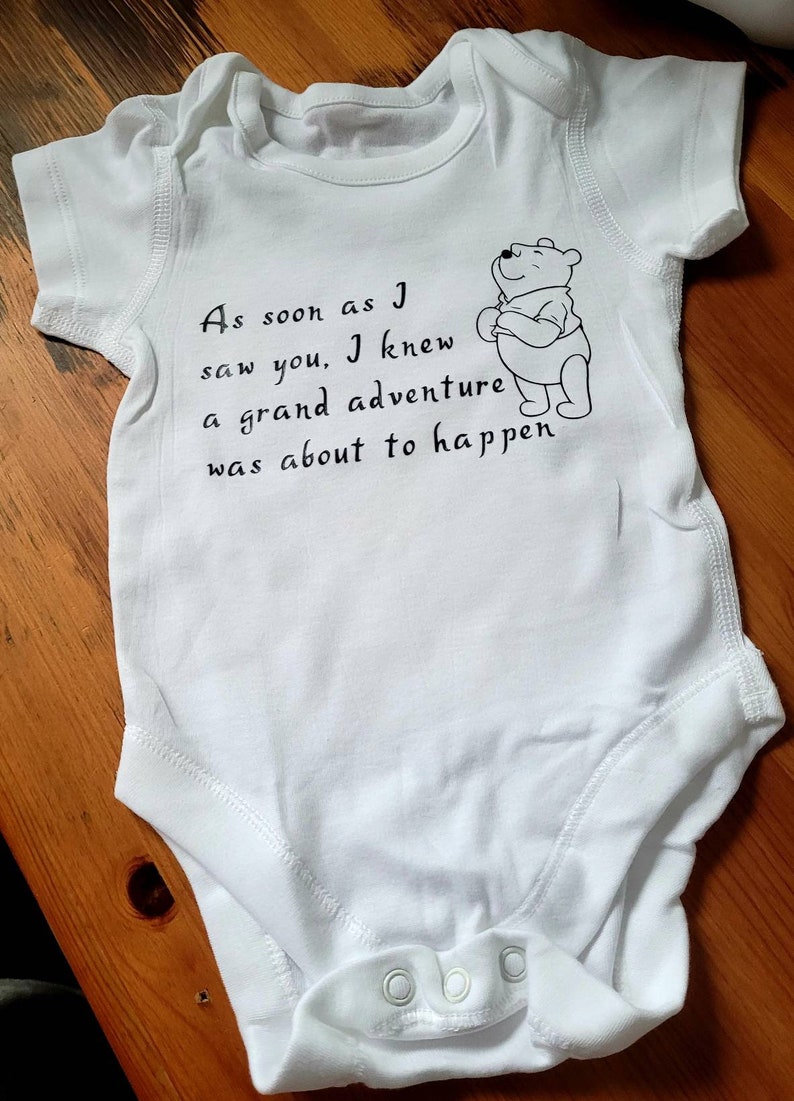 Winnie the pooh quoted baby vest 