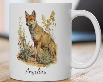 Personalized Dingo Mug: Watercolor Australian Wildlife Coffee Mug